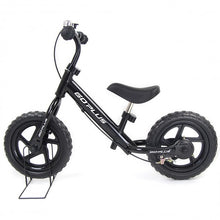 Load image into Gallery viewer, 12&quot; Four Colors Kids Balance Bike Scooter with Brakes and Bell-Black
