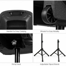 Load image into Gallery viewer, 3000 W Dual 15&quot; Powered Speakers with Bluetooth
