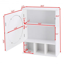 Load image into Gallery viewer, Bathroom Wall Mount Storage Wood Shelf Mirror Door Cabinet
