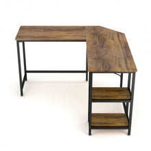 Load image into Gallery viewer, L-Shaped Computer Workstation Corner Desk with Shelves

