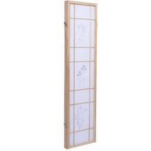 Load image into Gallery viewer, 3 Panels Printing Flower Solid Wood Room Screen-Black
