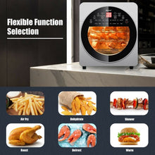 Load image into Gallery viewer, 16-in-1 Air Fryer 15.5 QT Toaster Rotisserie Dehydrator Oven-Silver
