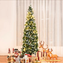 Load image into Gallery viewer, 5&#39; / 6&#39; / 7.5&#39; Artificial Pencil Christmas Tree with Pine Cones-7.5&#39;
