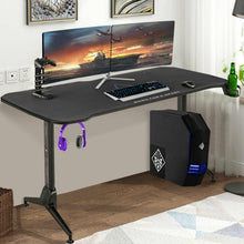 Load image into Gallery viewer, Gaming Desk 62.5&quot; T-Shape Height Adjustable with Cup Holder
