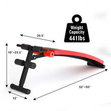 Load image into Gallery viewer, Folding Weight Bench Adjustable Sit-up Board Workout Slant Bench-Red
