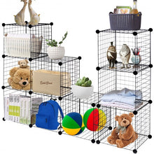 Load image into Gallery viewer, DIY 12 Cube Grid Wire Cube Shelves
