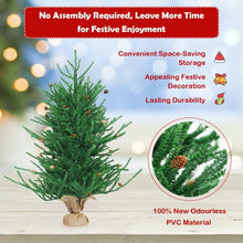 Load image into Gallery viewer, 36&quot; Mini Carmel Christmas Tree with 30 Pinecones
