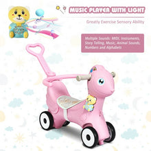 Load image into Gallery viewer, 4 in 1 Baby Rocking Horse with Music-Pink
