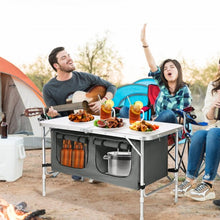 Load image into Gallery viewer, Height Adjustable Folding Camping  Table-Gray
