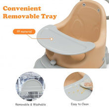 Load image into Gallery viewer, 6-in-1 Convertible Baby Booster Seat with Tray Wheels-Orange
