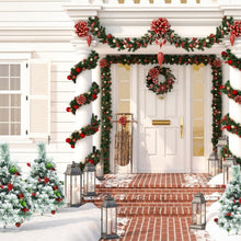 Load image into Gallery viewer, Set of 2 Outdoor 24in Battery Powered Pre-lit Pathway Flocked Christmas Trees
