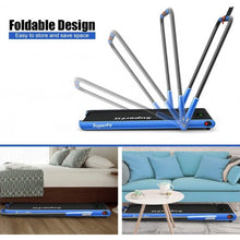 Load image into Gallery viewer, 2-in-1 Folding Treadmill with RC Bluetooth Speaker LED Display-Blue
