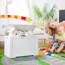 Load image into Gallery viewer, Wooden Toy Box Kids Storage Chest Bench -White
