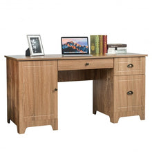 Load image into Gallery viewer, 59&quot; Computer Desk with Drawers &amp; Storage Cabinet-Coffee
