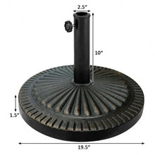 Load image into Gallery viewer, 31.5 lbs Market Heavy-Duty Outdoor Stand Bronze Umbrella Base
