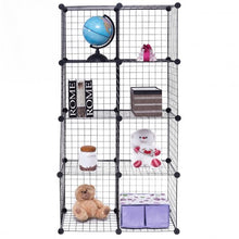 Load image into Gallery viewer, DIY 8 Cube Grid Wire Cube Shelves
