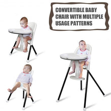 Load image into Gallery viewer, 3 in 1 Convertible Highchair with Detachable Double Trays-White
