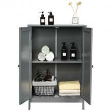 Load image into Gallery viewer, Bathroom Floor Storage Double Door Cupboard Cabinet-Gray

