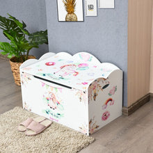 Load image into Gallery viewer, Wooden Toy Box Storage with Seating Bench for Kids
