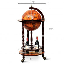 Load image into Gallery viewer, Vintage Globe Wine Stand Bottle Rack

