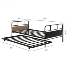 Load image into Gallery viewer, Twin Daybed and Trundle Frame Set Trundle Day Bed
