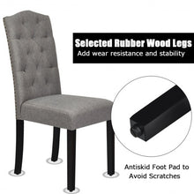 Load image into Gallery viewer, Set of 2 Tufted Upholstered Dining Chair-Gray
