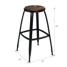 Load image into Gallery viewer, 30" Set of 2 Industrial Height Bar Stools
