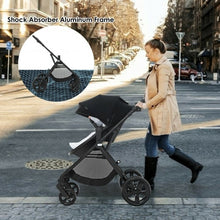 Load image into Gallery viewer, Foldable High Landscape Baby Stroller with Reversible Reclining Seat-Gray
