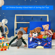 Load image into Gallery viewer, Wooden Toy Box Storage with Seating Bench for Kids-Blue
