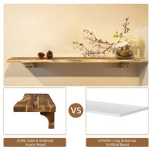 Load image into Gallery viewer, 60&quot; Wall Shelf Wood Floating Shelf Wall Mounted Storage Rack
