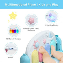 Load image into Gallery viewer, 3 in 1 Fitness Music and Lights Baby Gym Play Mat-Blue
