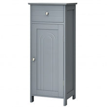 Load image into Gallery viewer, Wooden Storage Free-Standing Floor Cabinet with Drawer and Shelf-Gray
