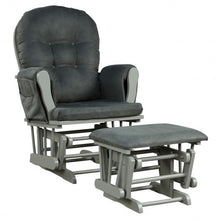 Load image into Gallery viewer, Baby Nursery Relax Rocker Rocking Chair Glider and Ottoman Set-Gray
