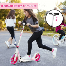 Load image into Gallery viewer, Portable Folding Sports Kick Scooter w/ LED Wheels-Pink
