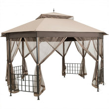 Load image into Gallery viewer, 10’x 12’ Octagonal Patio Gazebo-Brown
