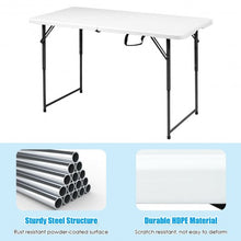 Load image into Gallery viewer, 4ft Adjustable Camping and Utility Folding Table
