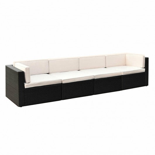 4 Pcs Patio Rattan Wicker Furniture Set