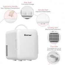 Load image into Gallery viewer, 4 Liter Mini Cooler Warmer Fridge Portable-White
