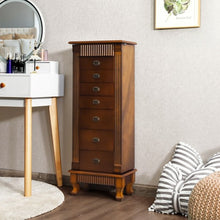 Load image into Gallery viewer, Wooden Jewelry Cabinet Storage Organizer with 7 Drawers
