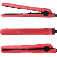 Load image into Gallery viewer, Adjustable Temp Ceramic Hair Straightener Straightens &amp; Curly-Red
