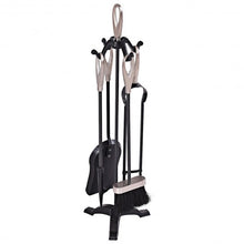 Load image into Gallery viewer, 5 pcs Stylish Silver Iron Fireplace Tools Set
