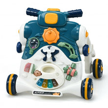 Load image into Gallery viewer, 3-in-1 Baby Sit-to-Stand Walker with Music and Lights-Blue
