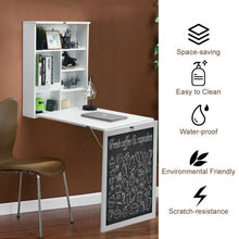 Load image into Gallery viewer, Convertible Wall Mounted Table with A Chalkboard-White
