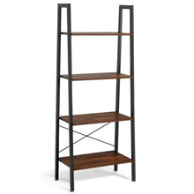 Load image into Gallery viewer, 4-Tier Ladder Shelf Bookcase Bookshelf Display Rack Plant Stand-Black
