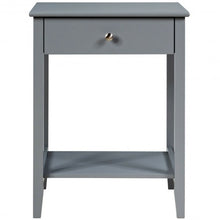 Load image into Gallery viewer, Wooden Nightstand  End Table Storage Display -Gray
