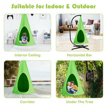 Load image into Gallery viewer, 32&quot; Kids Nest Swing Hanging Seat Hammock-Green
