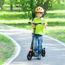 Load image into Gallery viewer, Folding Aluminium Adjustable Kick Scooter with Shoulder Strap-Black
