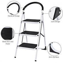 Load image into Gallery viewer, Heavy Duty Industrial Lightweight Folding Stool 3 Step Ladder
