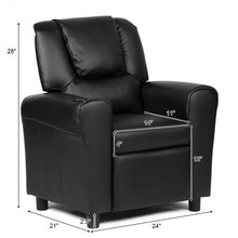 Load image into Gallery viewer, Kids Recliner Armchair Sofa-Black
