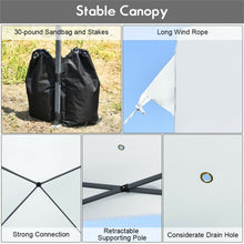 Load image into Gallery viewer, 8?x8&#39; Outdoor Pop up Canopy Tent  w/Roller Bag-White

